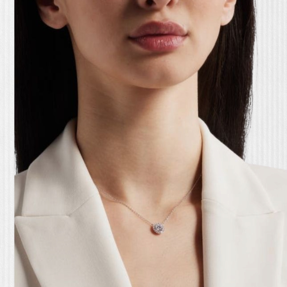 Nordstrom  Cubic Zirconia Pendant‎ Necklace NWT Minimalism Style